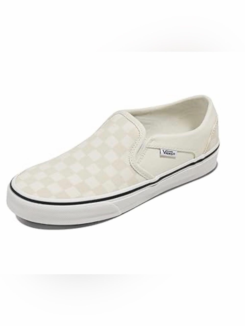 Vans Slip-On Checkerboard in Cream and White
